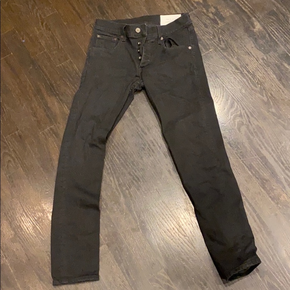 Rag & Bone Black Men’s Skinny Leg Jeans